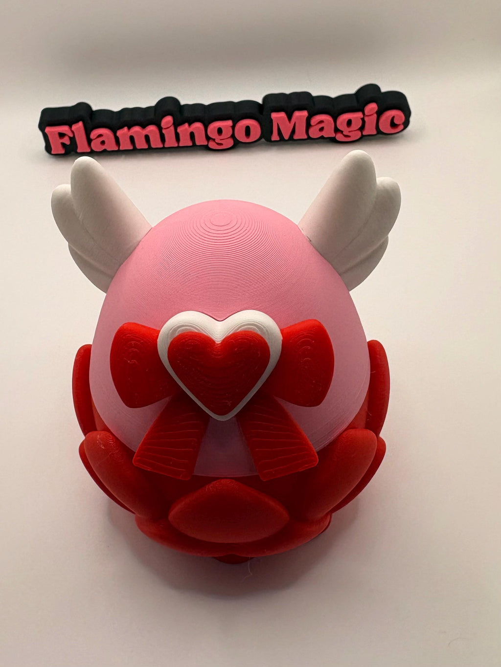 Valentine Heart Dragon • 3D Printed Dragon Figurine • Cute Fantasy Gift • Heart Egg Dragon • Valentine Collectible for Dragon Lovers