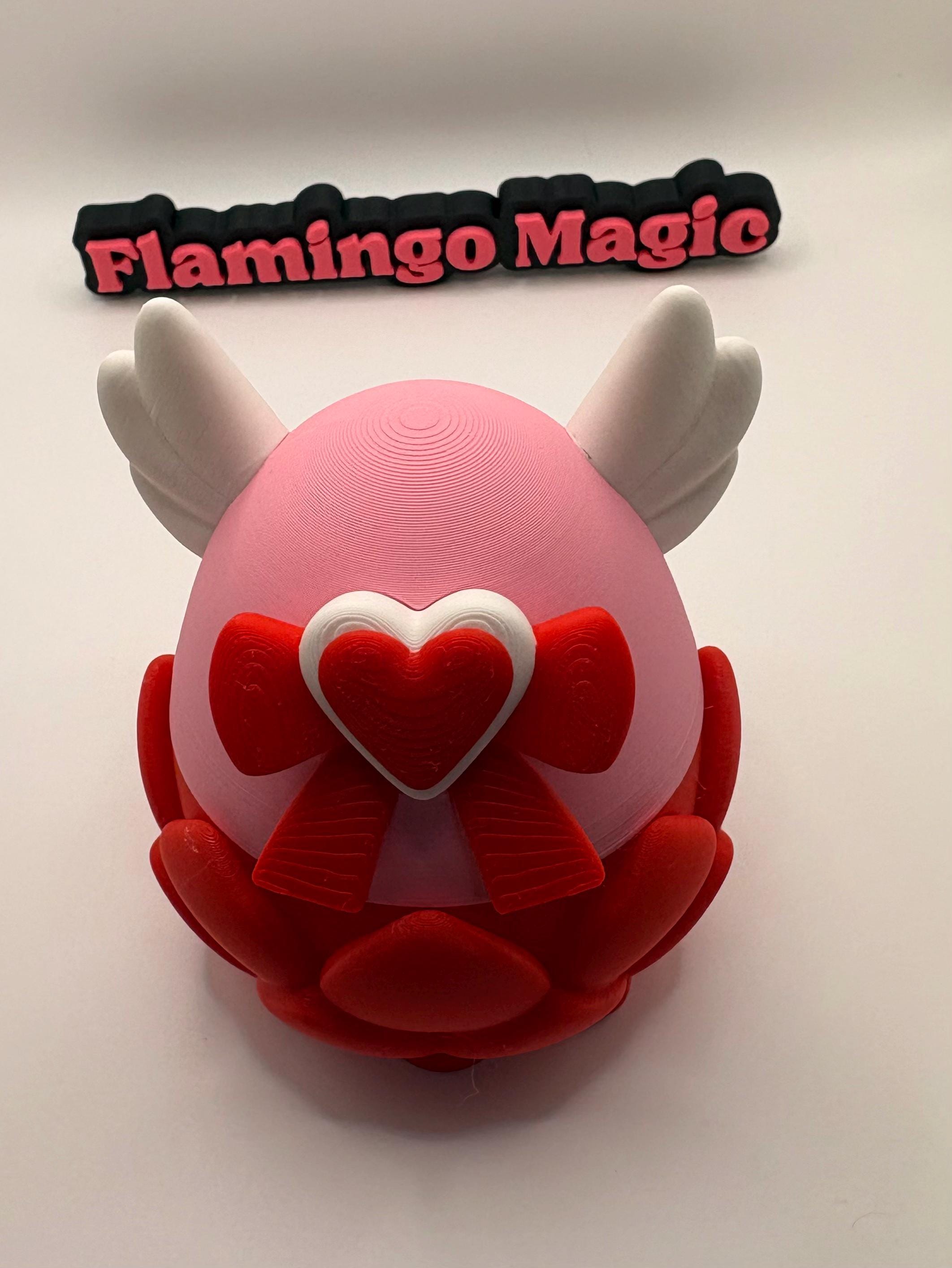 Valentine Heart Dragon • 3D Printed Dragon Figurine • Cute Fantasy Gift • Heart Egg Dragon • Valentine Collectible for Dragon Lovers