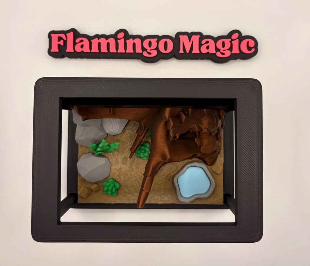 Gecko & Bearded Dragon Fidget Set – 3D Printed Articulated Reptile Tank Display