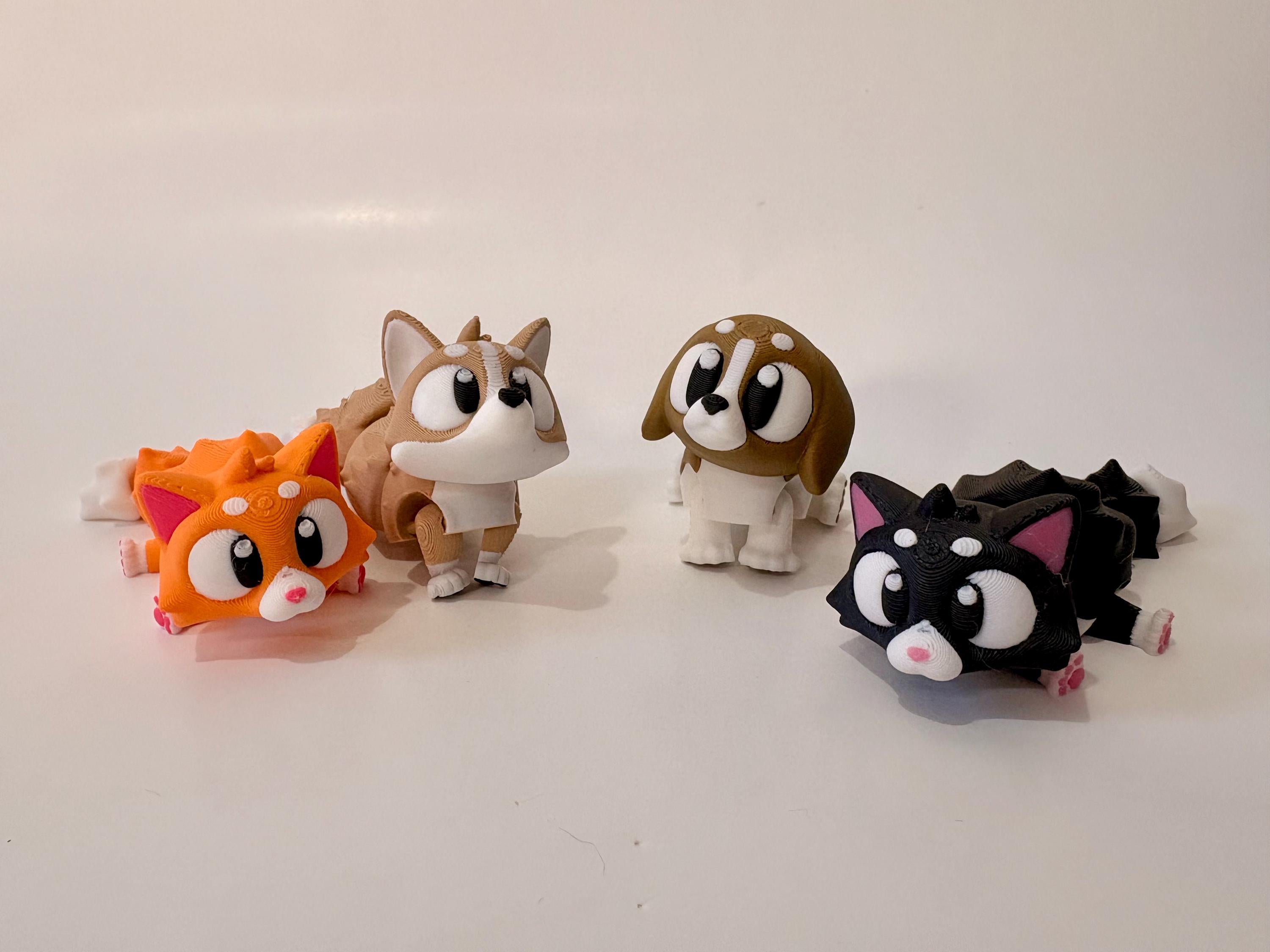 PocketPets – Mini 3D Printed Articulated Animals – Fidget Desk Companions