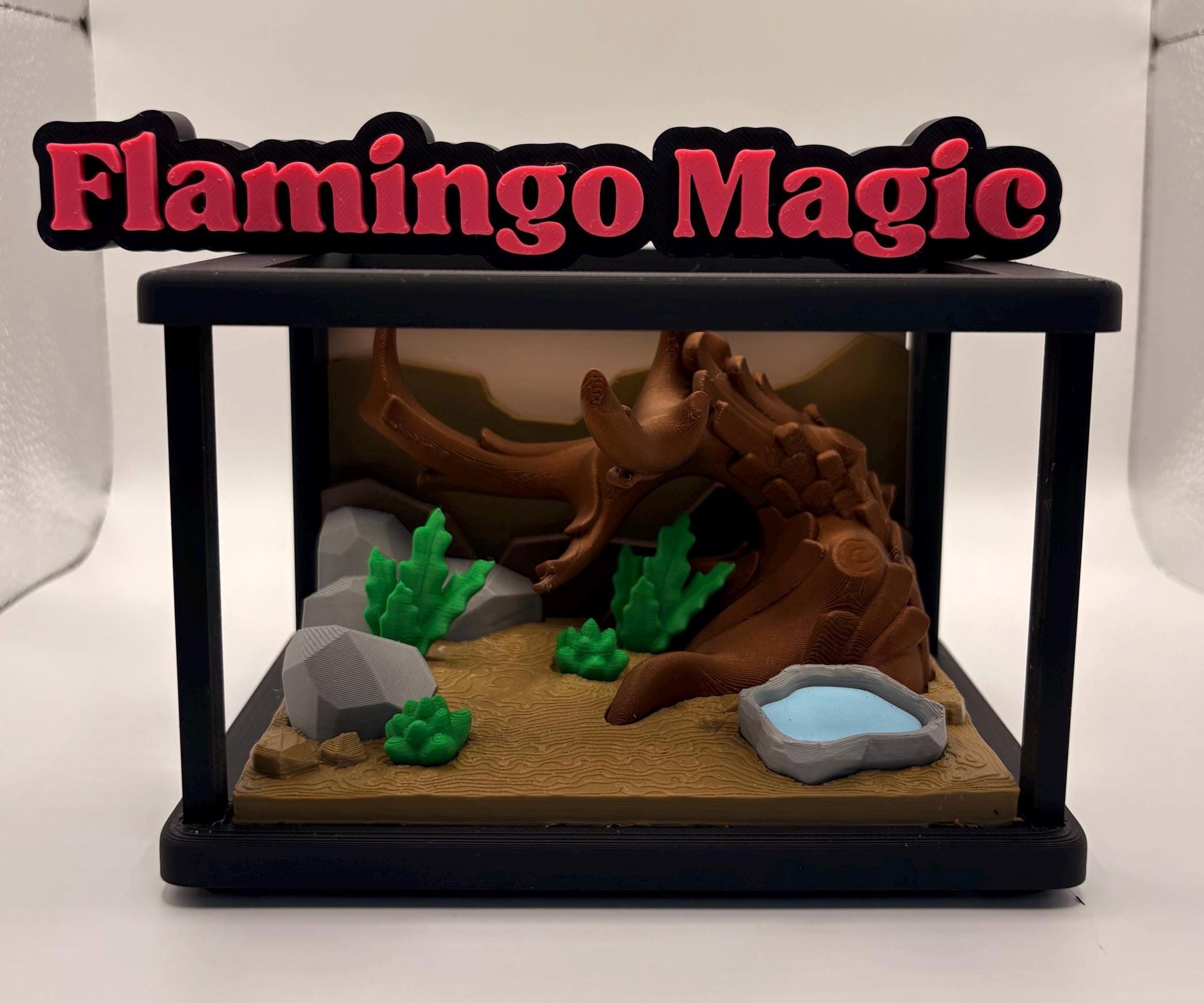 Gecko & Bearded Dragon Fidget Set – 3D Printed Articulated Reptile Tank Display