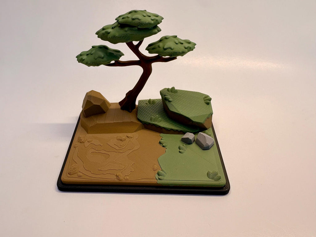 Savannah Animal Tank Playset • 3D Printed Giraffes & Tiger • Mini Safari Scene • Set of 2 or Set of 3 • Cute Collectible Gift