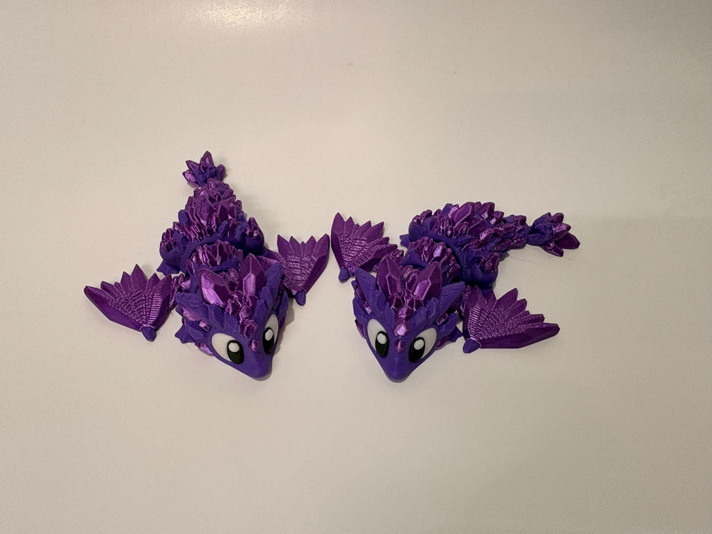 Purple Crystal Dragon & Egg – Limited Edition 3D Printed Fantasy Figurine