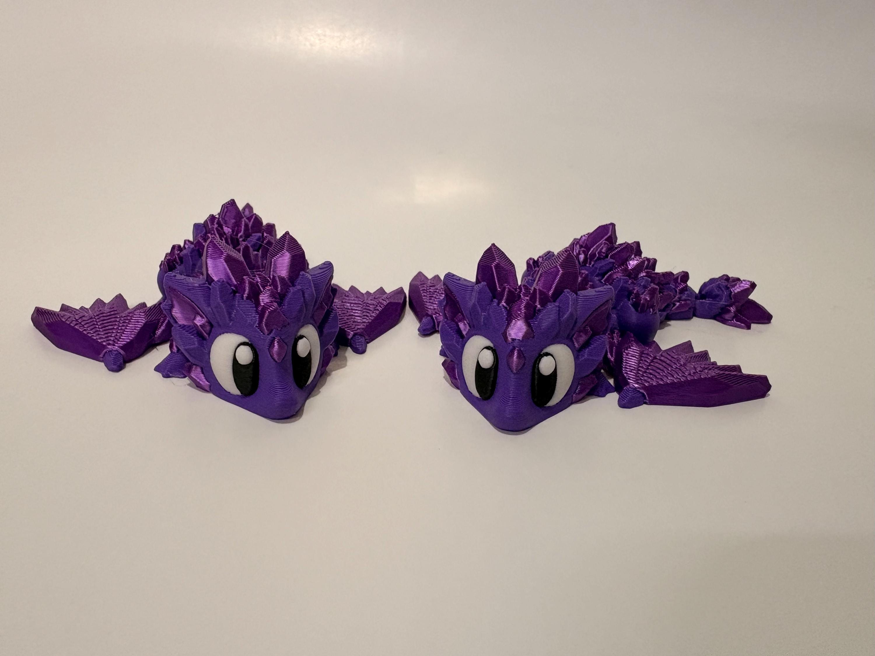 Purple Crystal Dragon & Egg – Limited Edition 3D Printed Fantasy Figurine