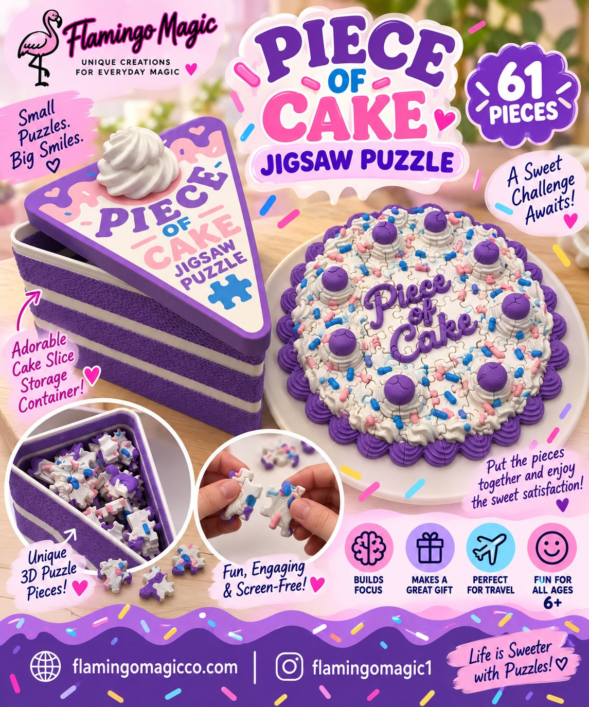 Piece of Cake Jigsaw Puzzle – Sweet Treat Inspired Puzzle