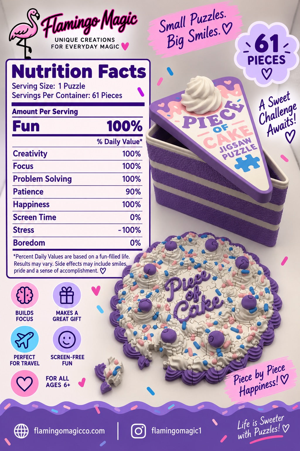 Piece of Cake Jigsaw Puzzle – Sweet Treat Inspired Puzzle