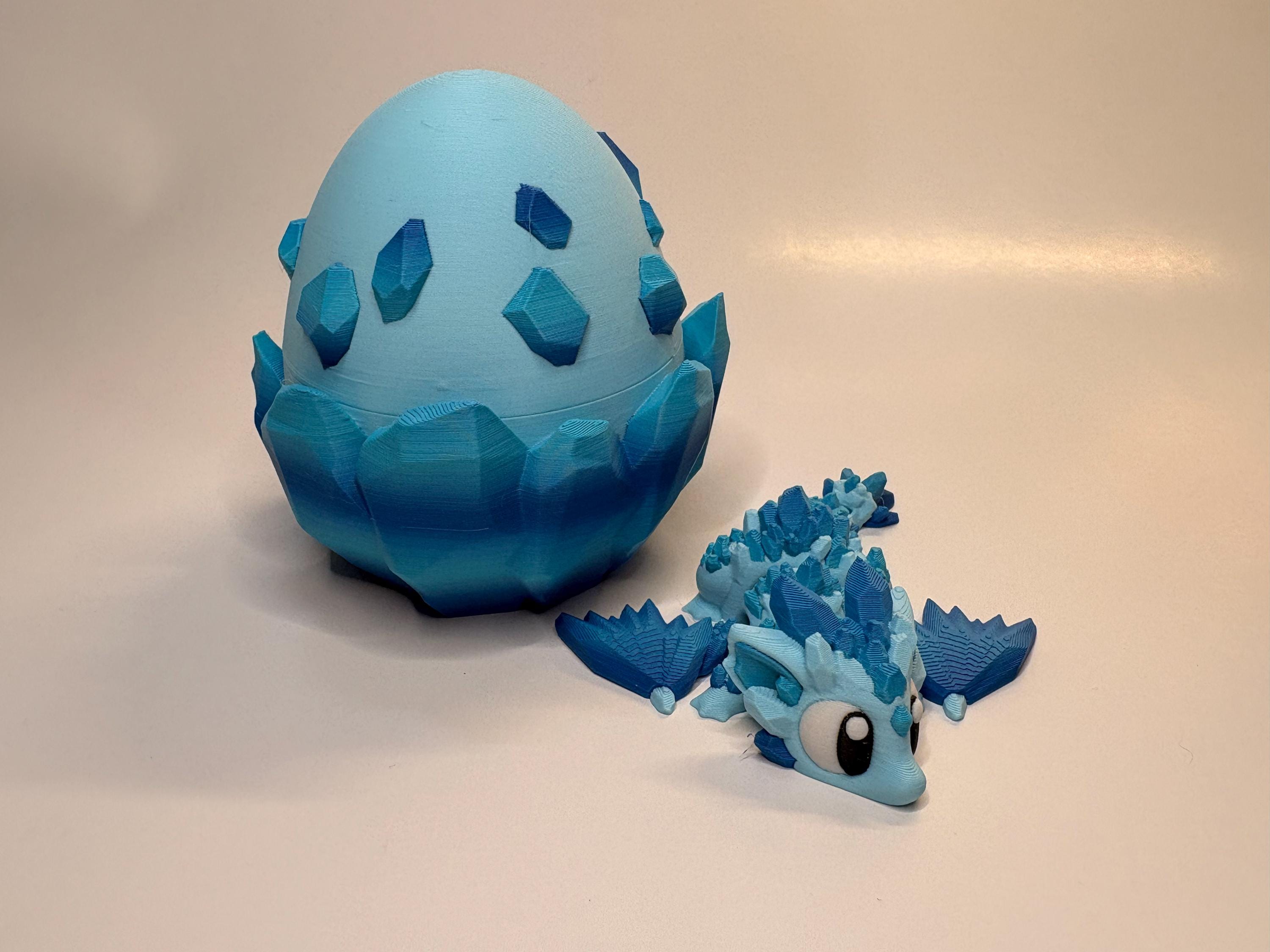 Blue Crystal Dragon & Egg