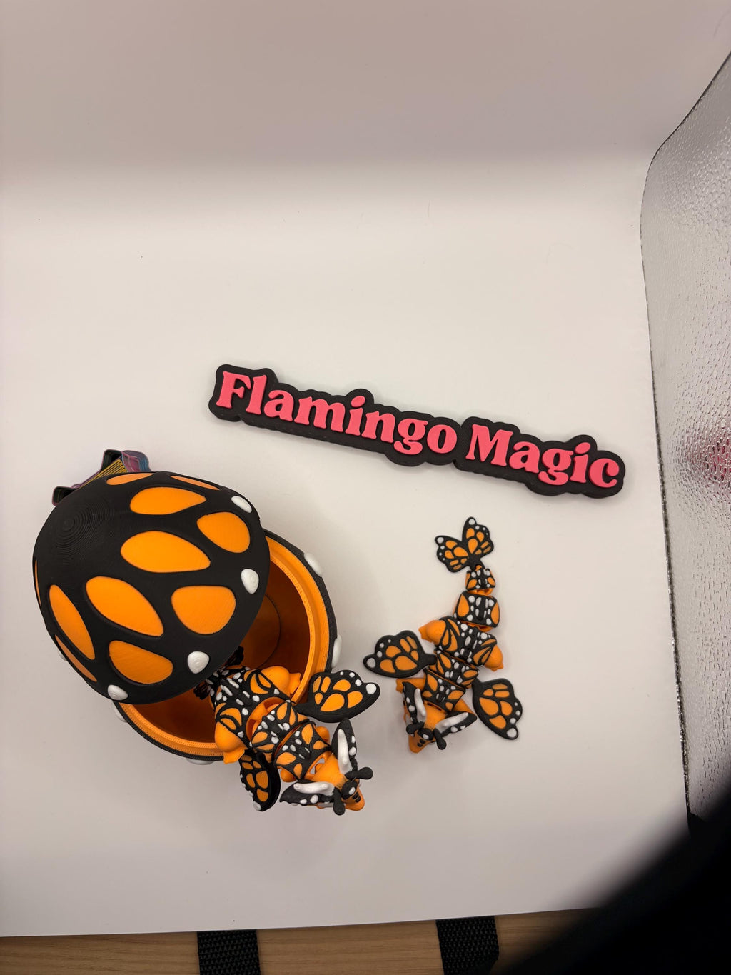 Monarch Butterfly Dragon • 3D Printed Fantasy Figurine • Collectible Dragon Statue • Monarch Egg Dragon • Unique Gift for Dragon Lovers