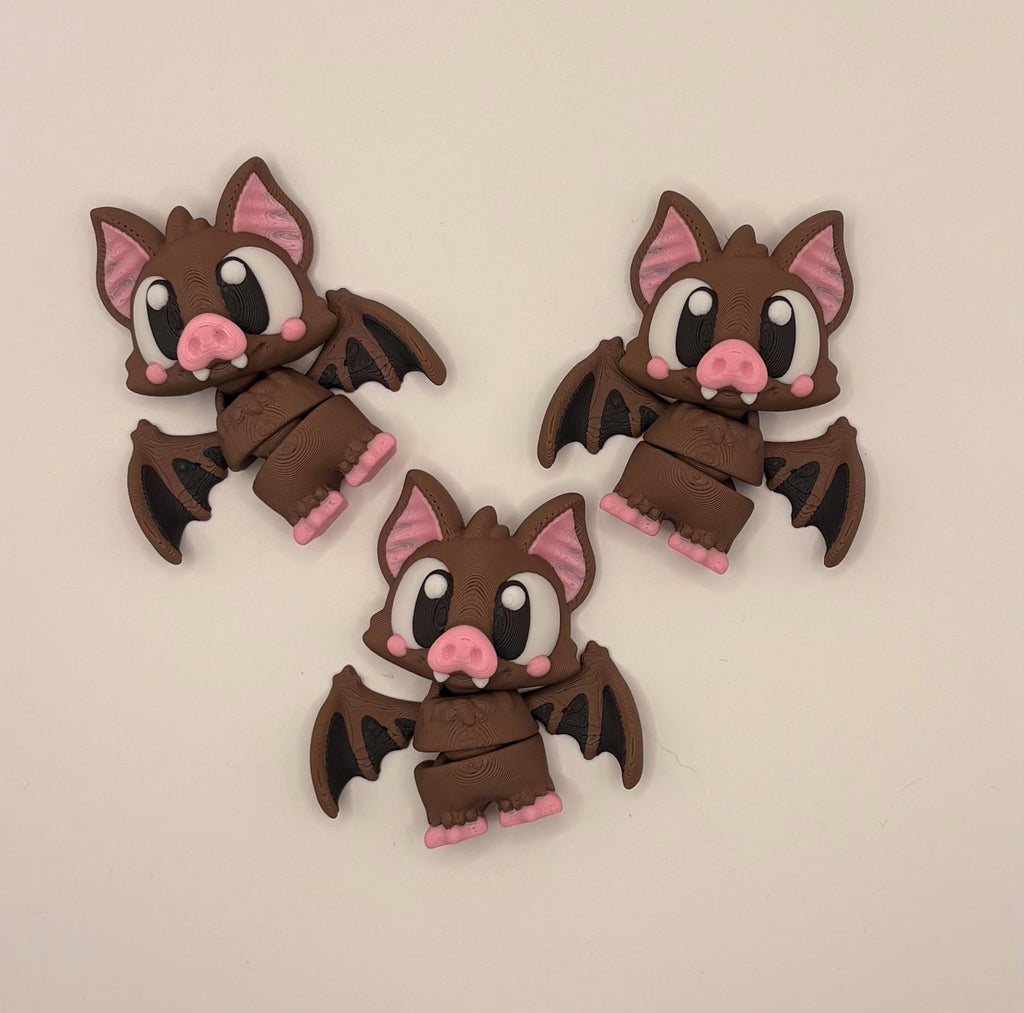 Bat Cave Display – 3D Printed Bat Figurines with Cave Scene | Cute Gothic Decor | Halloween Decor | Desk Shelf Display | Bat Lover Gift
