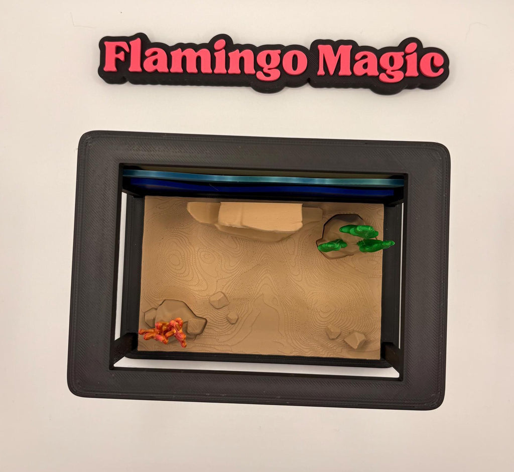 Tropical Fish Tank Playset • Mini Aquarium Scene • 3D Printed Sea Creatures • Fish, Turtle, Octopus Options • Cute Ocean Decor Gift