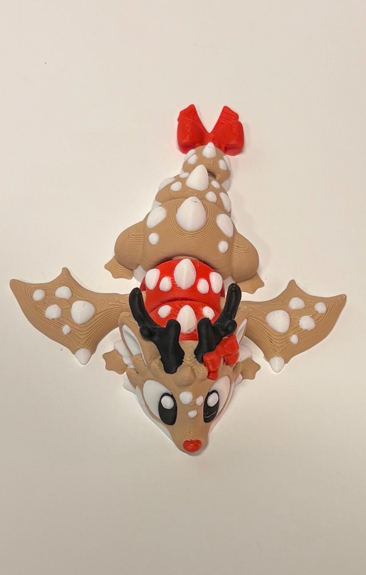 Flexi Reindeer Mini Dragon & Egg | 3D Printed Articulated Toy|Collectible by Flamingo Magic