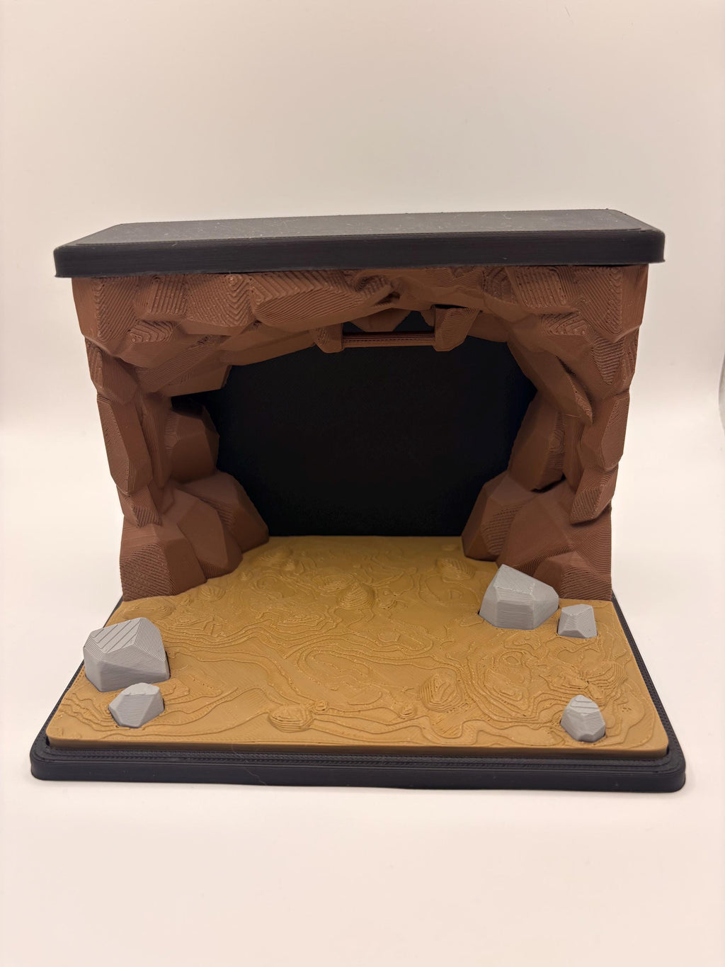 Bat Cave Display – 3D Printed Bat Figurines with Cave Scene | Cute Gothic Decor | Halloween Decor | Desk Shelf Display | Bat Lover Gift