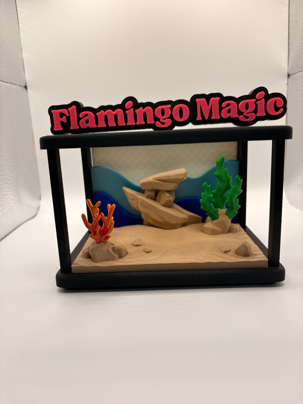 Tropical Fish Tank Playset • Mini Aquarium Scene • 3D Printed Sea Creatures • Fish, Turtle, Octopus Options • Cute Ocean Decor Gift