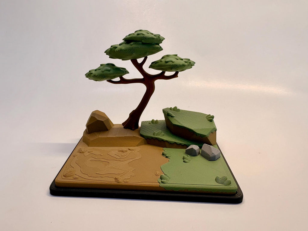 Savannah Animal Tank Playset • 3D Printed Giraffes & Tiger • Mini Safari Scene • Set of 2 or Set of 3 • Cute Collectible Gift